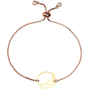 دستبند طلا 18 عیار زنانه الن نار مدل حرف الف ELN2923