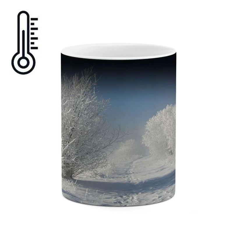 ماگ حرارتی کاکتی مدل منظره برفی کد mgh15004