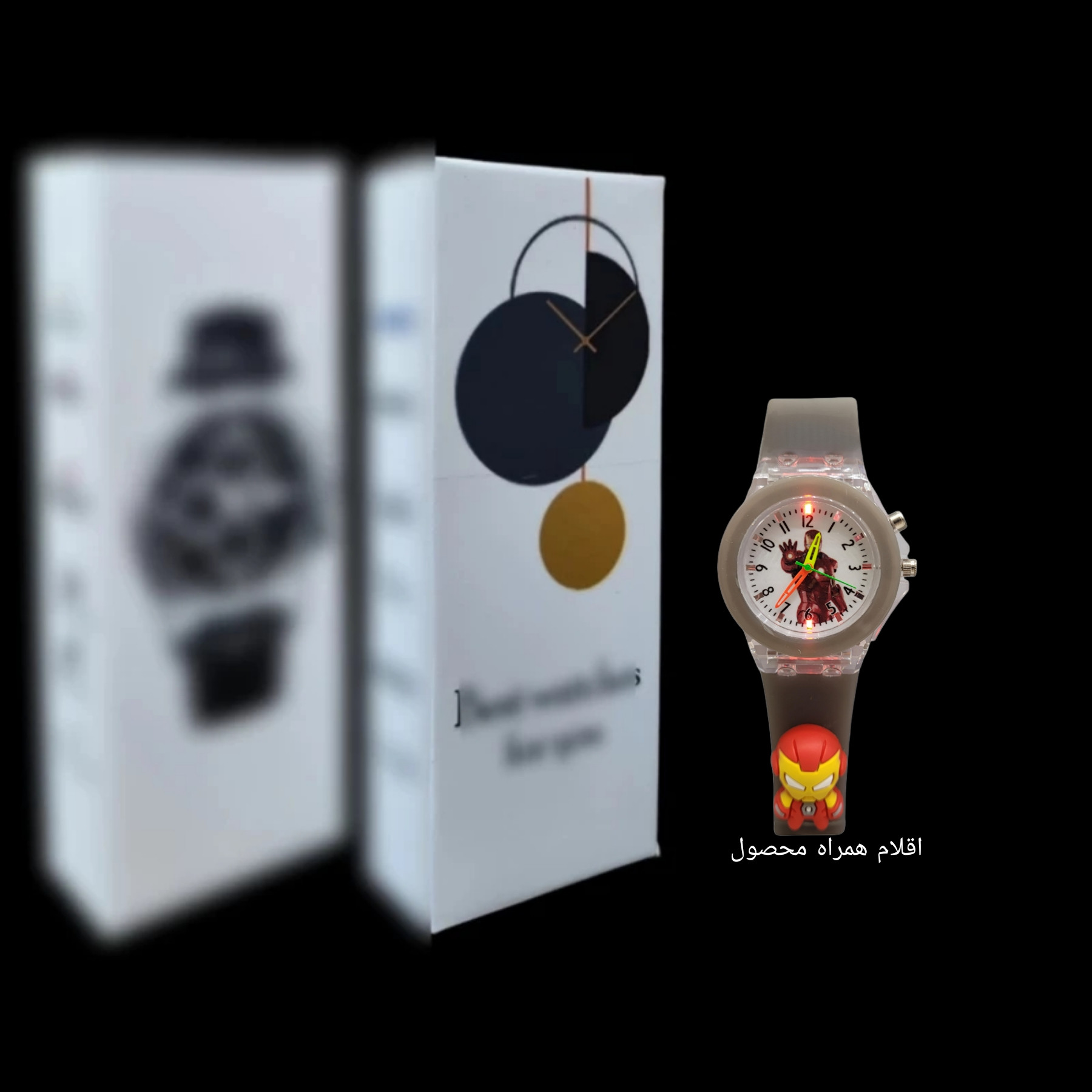 ساعت مچی عقربه ای بچگانه مدل چراغدار بند سیلیکونی ضد حساسیت طرح مرد آهنی ساعت مچی عقربه ای بچگانه مدل چراغدار بند سیلیکونی ضد حساسیت طرح مرد آهنی