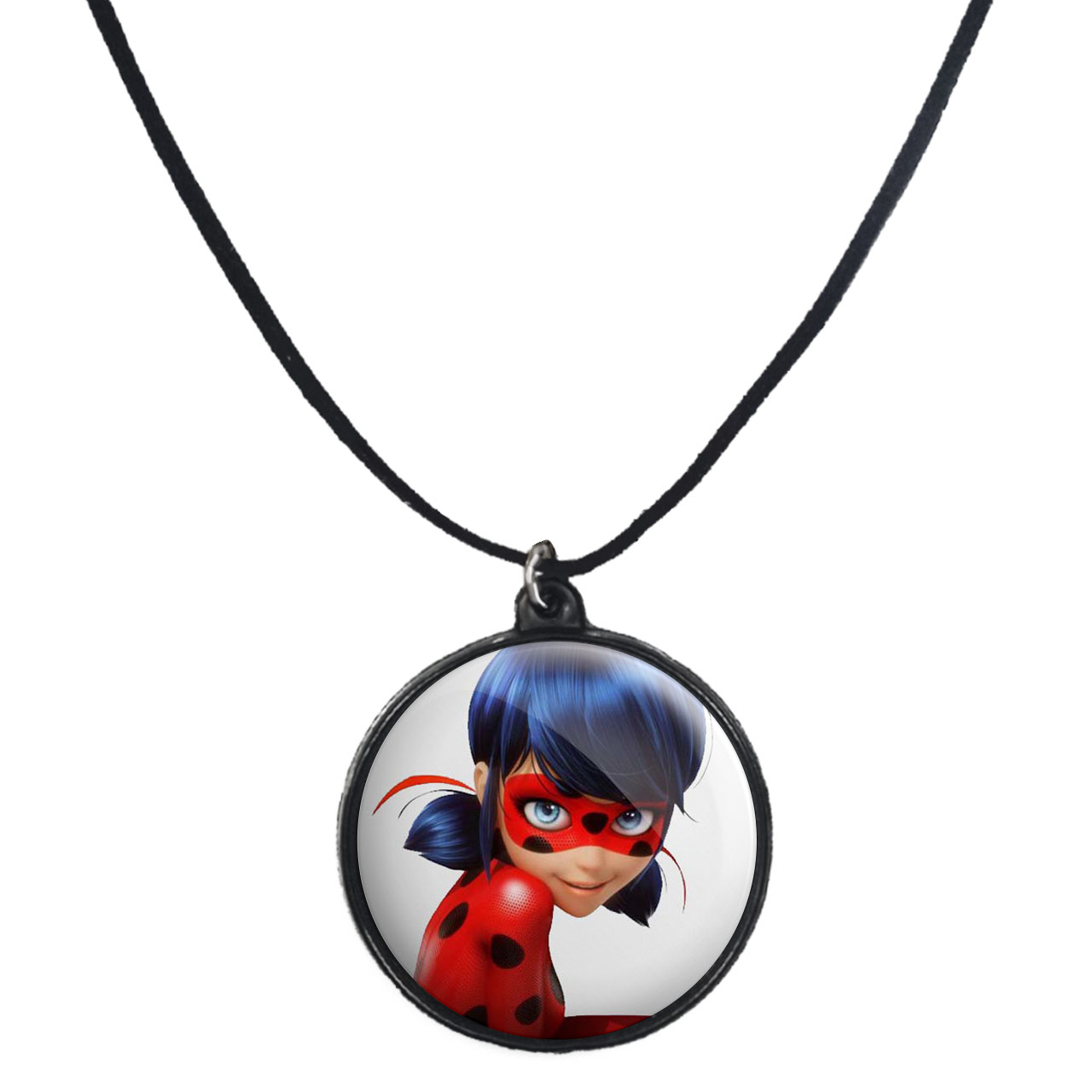 گردنبند پرمانه طرح کفشدوزکی کد pmb.259 مدل دو طرفه