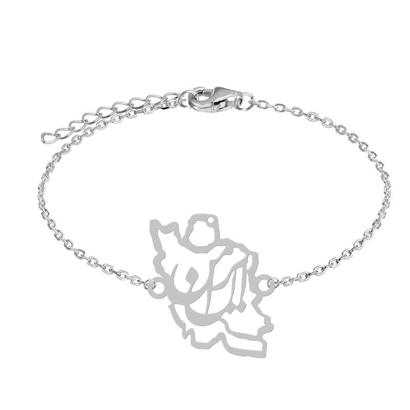 دستبند زنجیری زنانه هایکا طرح نقشه ایران کد zd.ha 259 دستبند زنجیری زنانه هایکا طرح نقشه ایران کد zd.ha 259