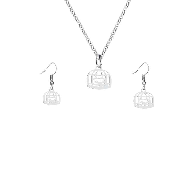 نیم ست زنانه هایکا طرح مرغ آمین و قفس مدل S.ha1_118