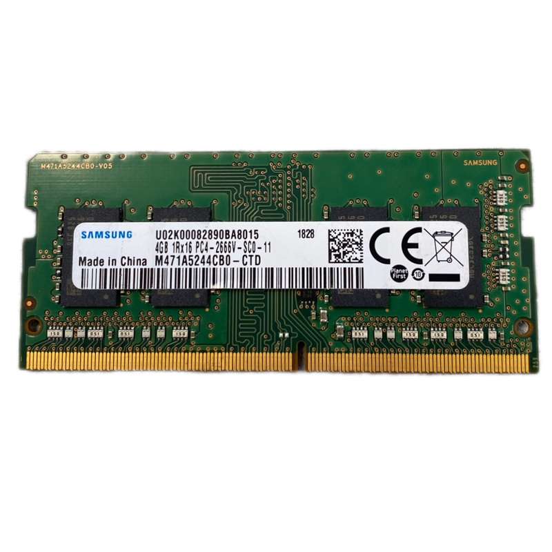 رم لپ تاپ DDR4 دو کاناله 2666 مگاهرتز سامسونگ مدل 2666 ظرفیت ۴ گیگابایت رم لپ تاپ DDR4 دو کاناله 2666 مگاهرتز سامسونگ مدل 2666 ظرفیت ۴ گیگابایت
