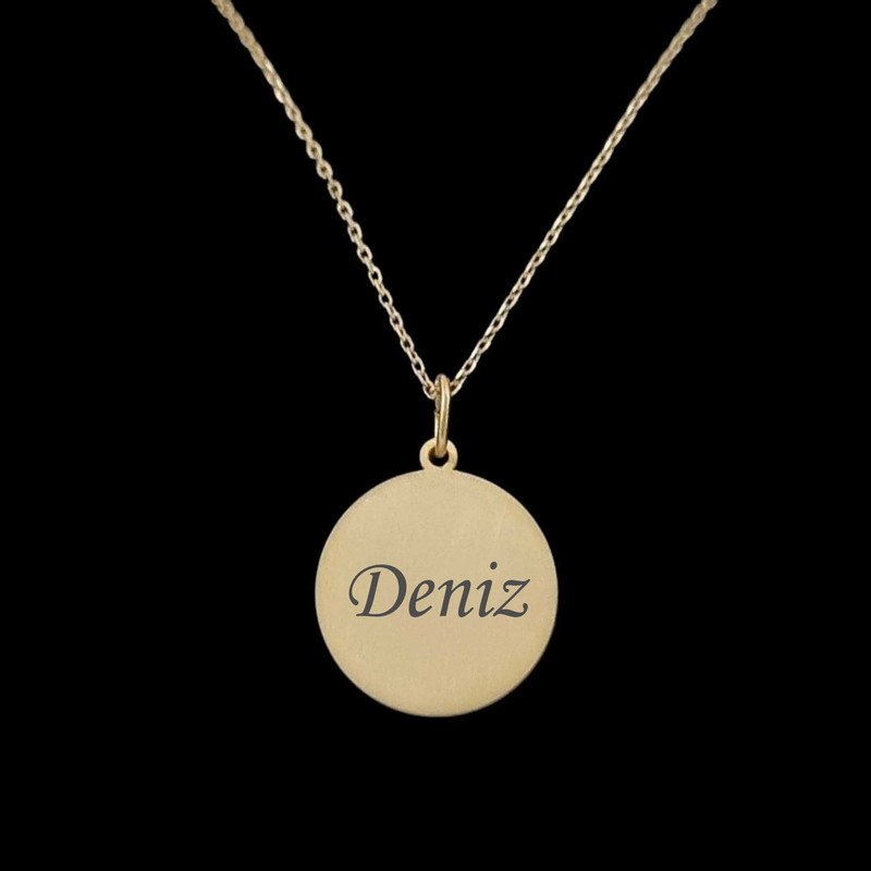 گردنبند طلا 18 عیار زنانه لیردا مدل اسم دنیز 20207