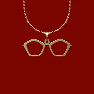 گردنبند طلا 18 عیار زنانه مدوپد مدل عینک کد Q2-1-1163