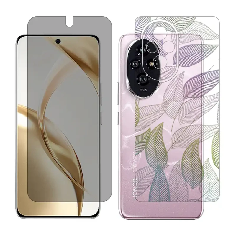 محافظ صفحه نمایش حریم شخصی گلس مدل Together مناسب برای گوشی موبایل آنر 200 / Honor 200 به همراه برچسب پوششی پشت گوشی
