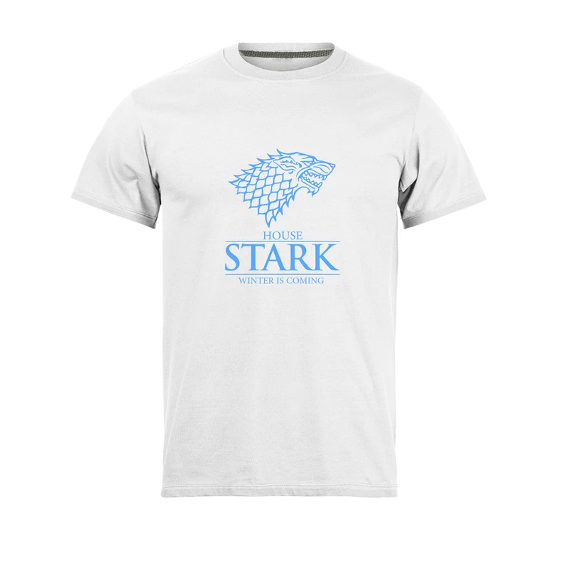 تی شرت آستین کوتاه مردانه مدل Winter Is Coming کد 0453 رنگ سفید