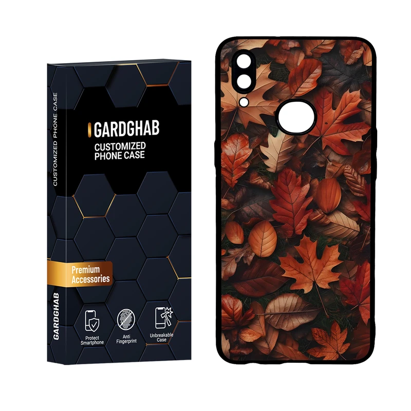 کاور گارد قاب مدل دور ژله ای برگ مناسب برای گوشی موبایل سامسونگ Galaxy A10s