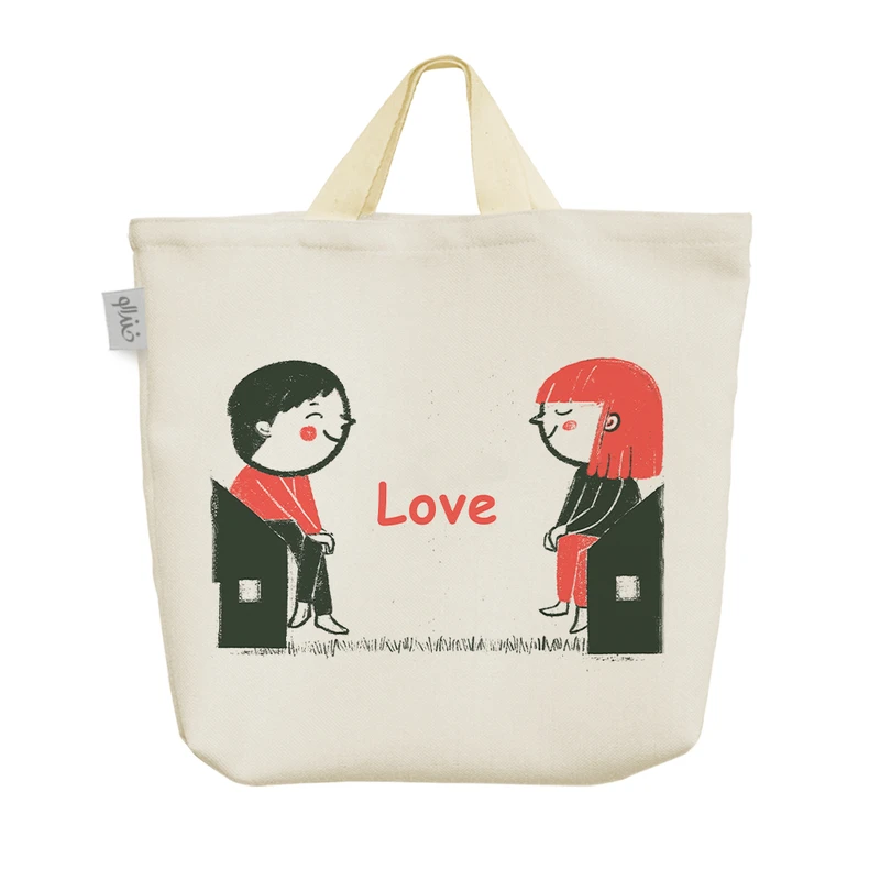 ساک خرید خندالو مدل عاشقانه Lovely کد H705