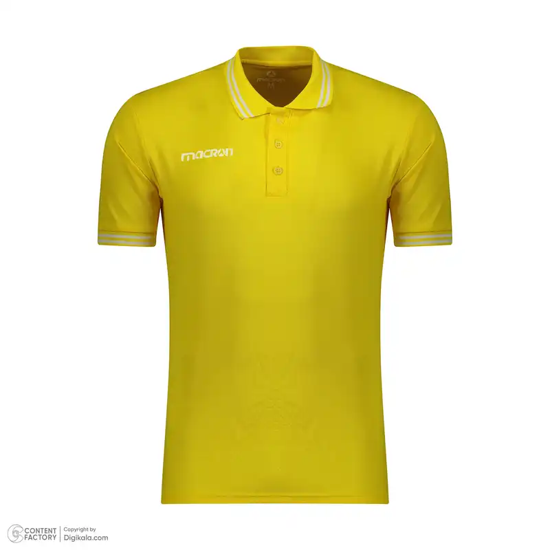 پولوشرت ورزشی مردانه مکرون مدل یوکار رنگ زرد