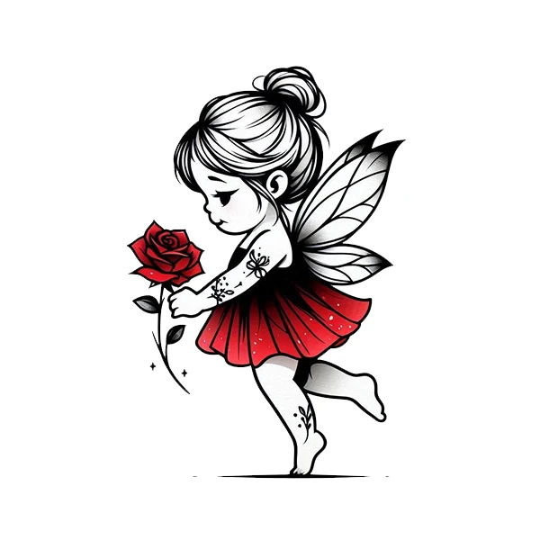 استیکر پارچه و لباس پاد آفرین طرح دختر کد 1107