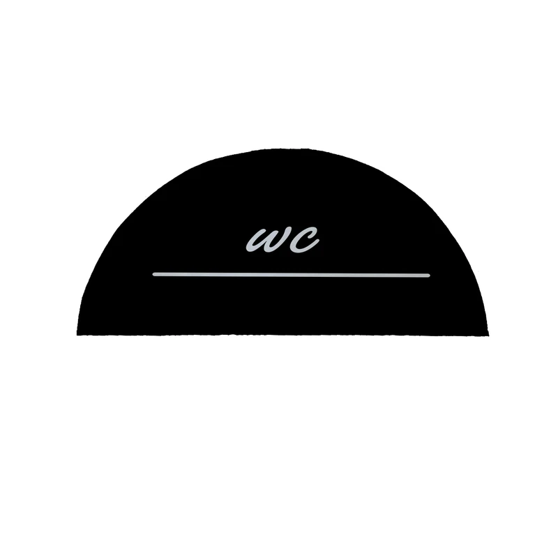  پادری مدل نیم دایره طرح سرویس بهداشتی کد 8414 سایز 90×45 سانتی متر