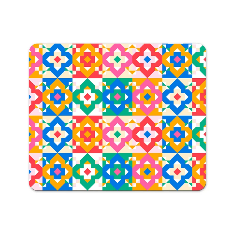 ماوس پد پاد آفرین مدل سنتی بوهو طرح گلیم فرش کد P408 سایز 19*24 سانتی متر