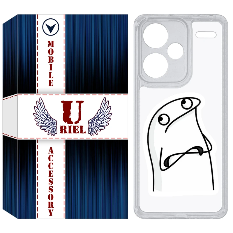 کاور یوریل مدل Clear کد 80 طرح کلافه مناسب برای گوشی موبایل شیائومی Redmi Note 13 Pro Plus