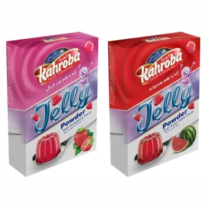 پودر ژله توت فرنگی و هندوانه کهربا - 100 گرم مجموعه 2 عددی