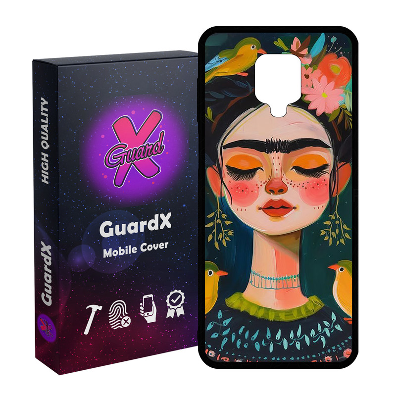 کاور گارد ایکس طرح دخترانه مدل  Glass10785 مناسب برای گوشی موبایل شیائومی Redmi Note9 Pro/Note 9 Pro Max/Redmi Note 9S/MI Poco M2 Pro