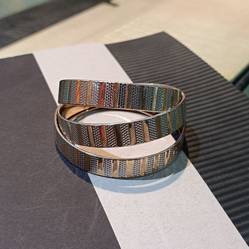 النگو طلا 18 عیار زنانه تمدن مدل تک پوش