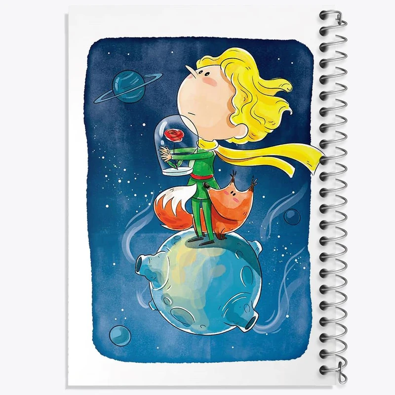 دفتر شطرنجی 50 برگ خندالو طرح شازده کوچولو کد 25781