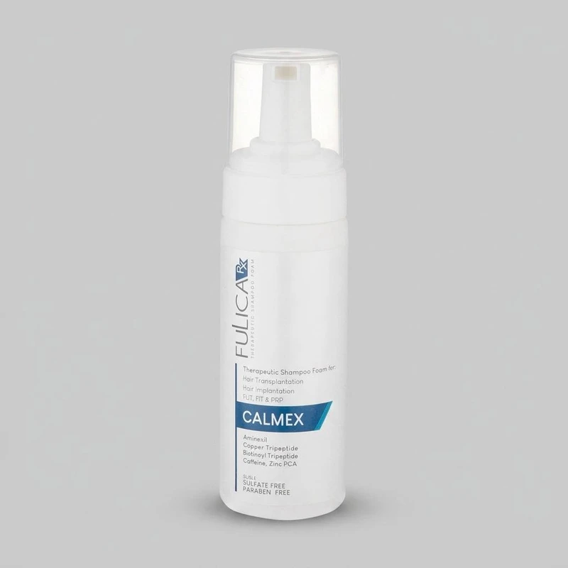 شامپو پس از کاشت مو فولیکا مدل CALMEX حجم 150 میلی‌لیتر، مغذی، ضد خارش، ضد التهاب، تقویت‌کننده مناسب بزرگسالان