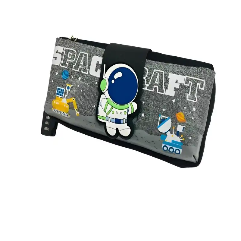 جامدادی مدل سه زیپ و قفل دار طرح فضانورد