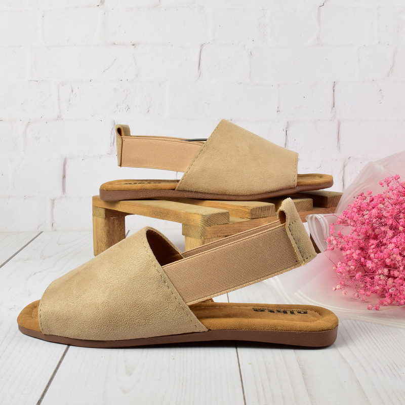 صندل زنانه نیکتا مدل بند کشی جیر 4152