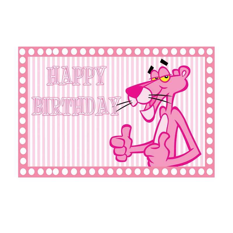 بنر تولد طرح پلنگ صورتی کد B-SED_3425