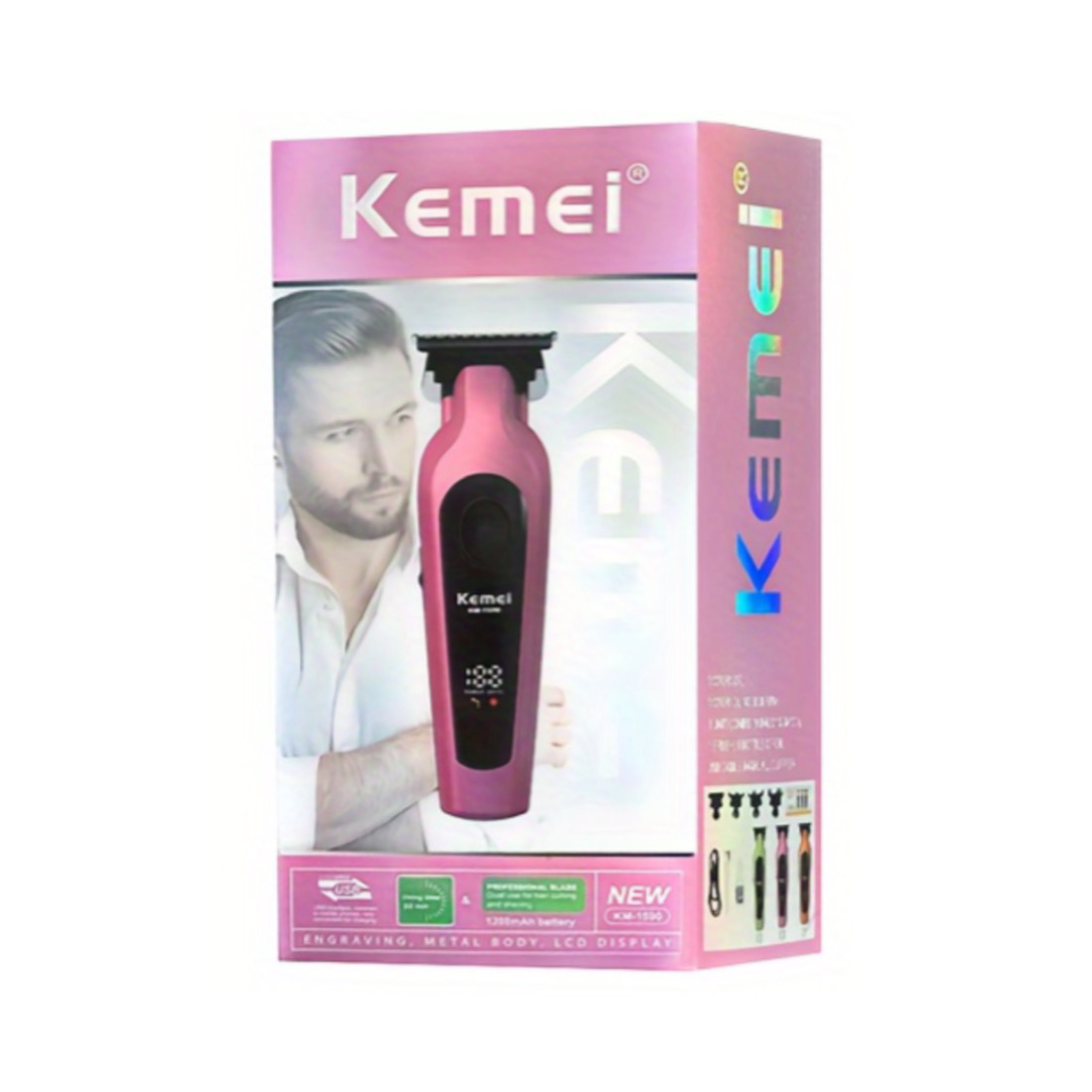 ماشین اصلاح موی صورت کیمی مدل KM-1590 ماشین اصلاح موی صورت کیمی مدل KM-1590