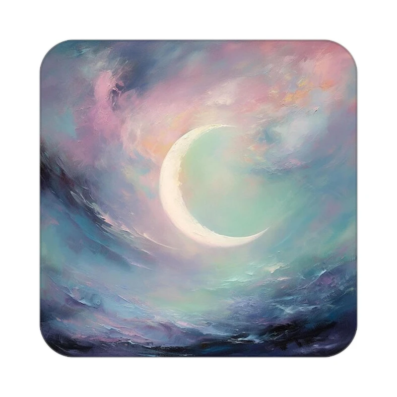 زیر لیوانی کاکتی طرح ماه و ستاره مدل mp53311