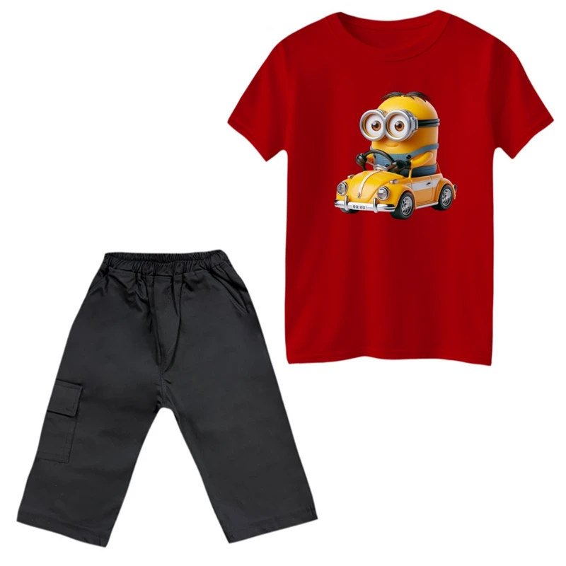 ست تی‌شرت و شلوارک پسرانه مدل مینیون کد 12