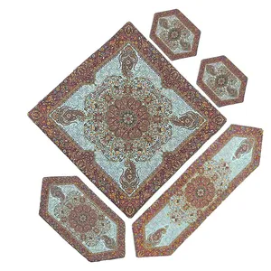 ست 5 تکه رو میزی ترمه طرح افشار