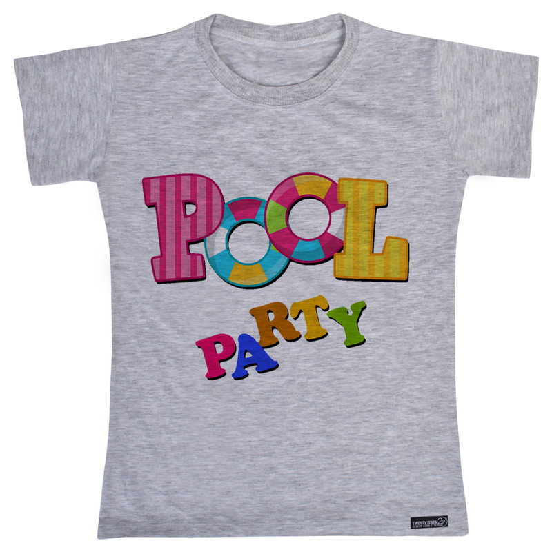 تی شرت آستین کوتاه دخترانه 27 مدل Pool Party کد MH792