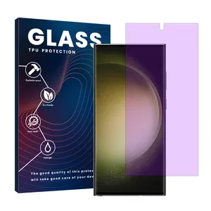 Glass Resistant model anti-purple screen protector suitable for Samsung Galaxy S23 Ultra mobile phone