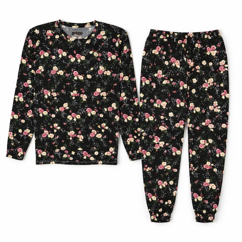 ست تی‌شرت آستین بلند و شلوار راحتی زنانه مدل Fd