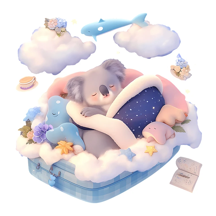 استیکر پارچه و لباس پاد آفرین مدل کارتونی کیوت کوالا بامزه کد S5913