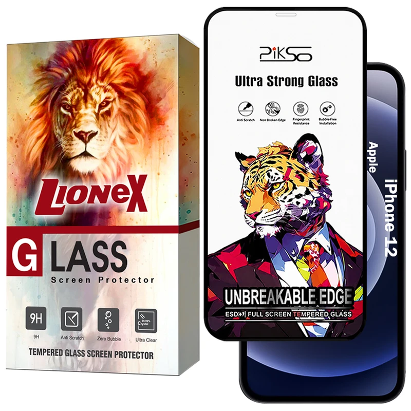 محافظ صفحه نمایش لایونکس مدل PICSOL مناسب برای گوشی موبایل اپل iPhone 12