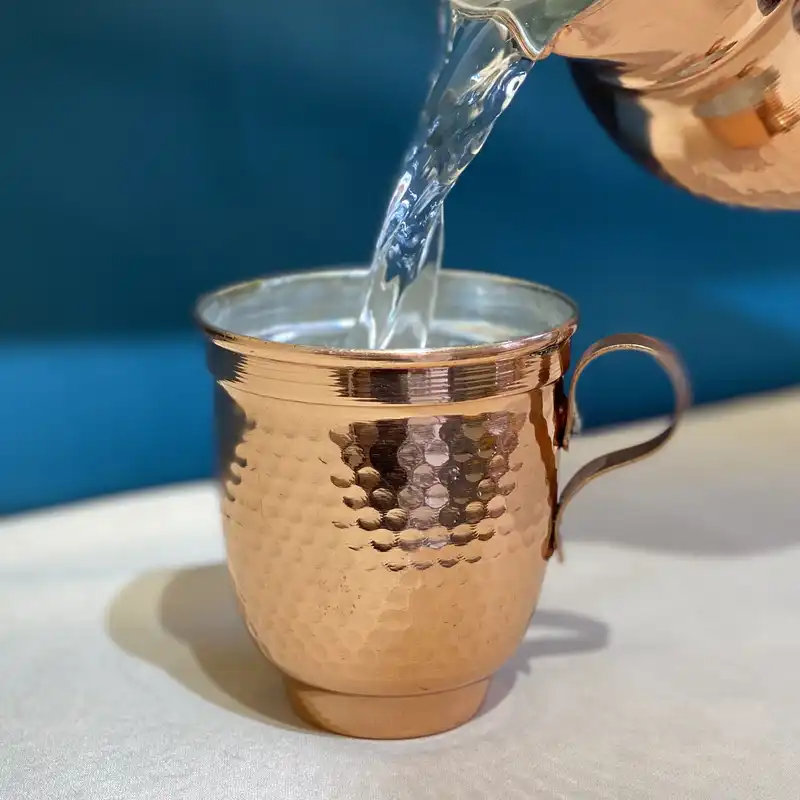 لیوان مسی مدل دسته دار کد 050