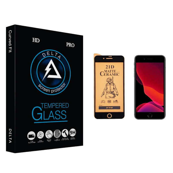 محافظ صفحه نمایش سرامیکی دلتا مدل Fit مناسب برای گوشی موبایل اپل iPhone 8 Plus