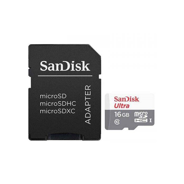 کارت حافظه microSDHC سن دیسک مدل Ultra کلاس 10 استاندارد UHS-I U1 سرعت 80MBps ظرفیت 16 گیگابایت