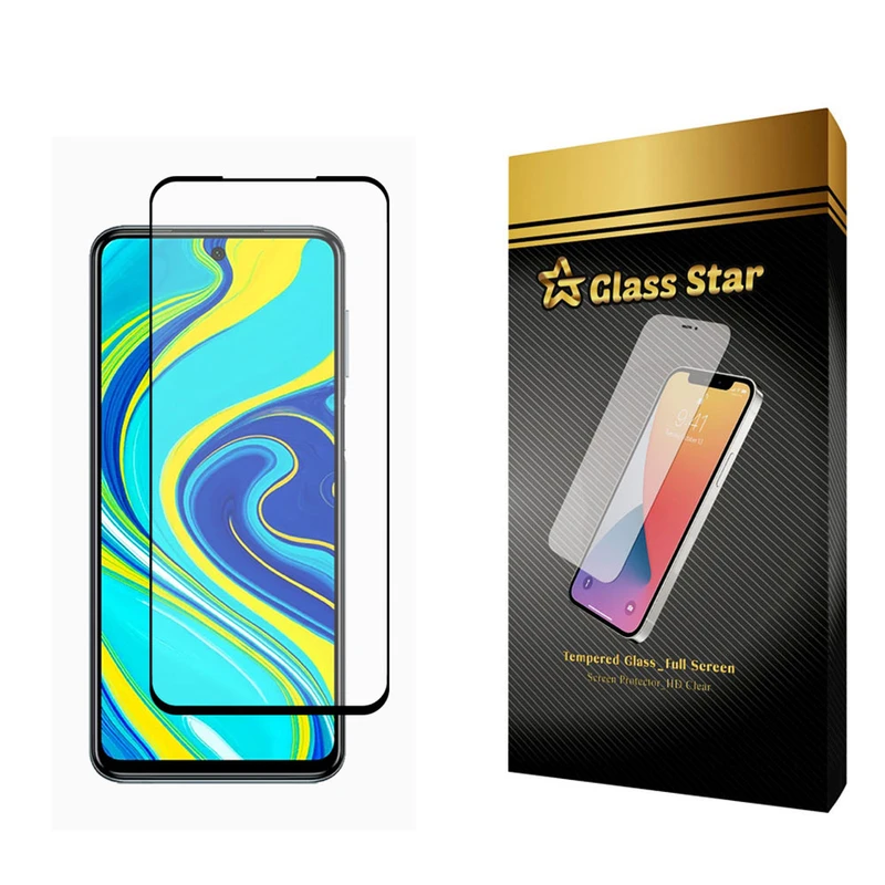 محافظ صفحه نمایش 5D گلس استار مدل FUL مناسب برای گوشی موبایل شیائومی Redmi Note 9 Pro