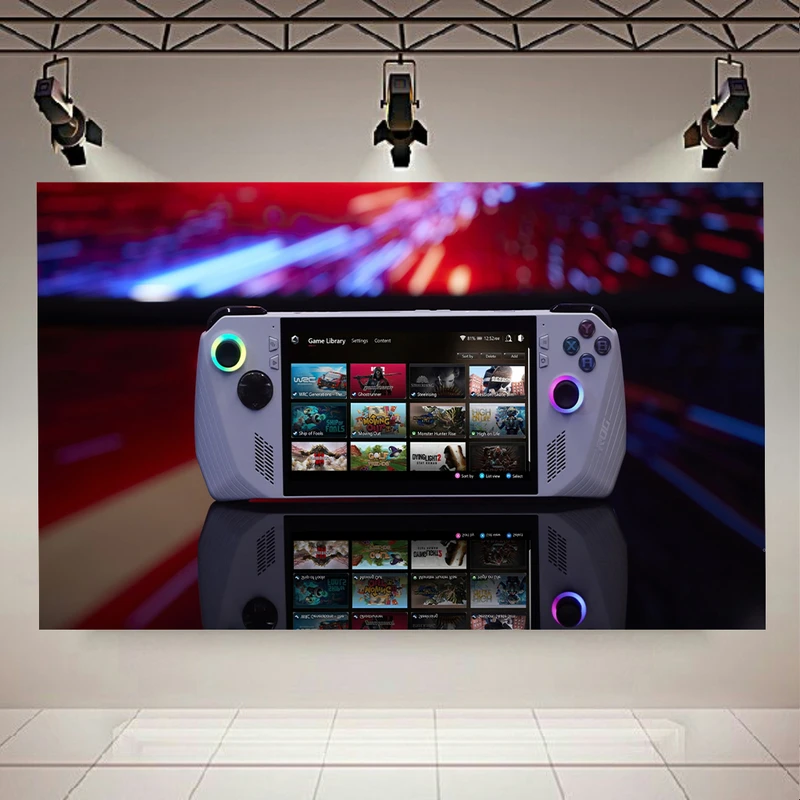 پوستر پارچه ای مدل چرم طرح تکنولوژی کنسول ASUS ROG Ally کد AR4090