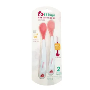 قاشق دوقلو مایا مدل hot safe کد02 بسته 2عددی