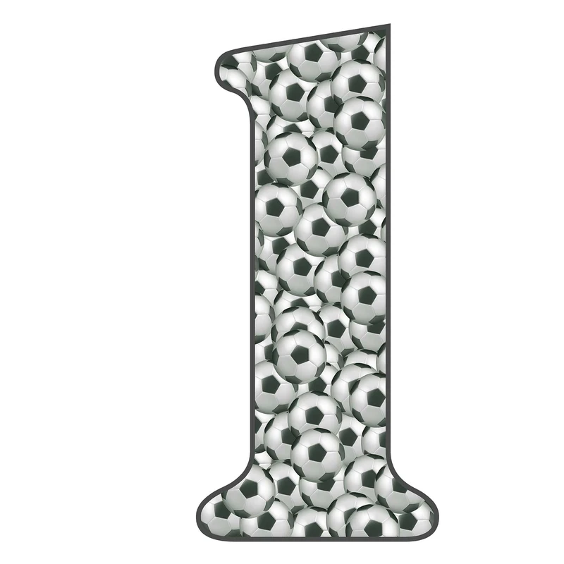 استند رومیزی تولد مدل عدد 1 طرح فوتبال کد 1324