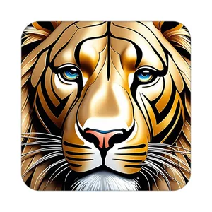 زیر لیوانی کاکتی طرح شیر مدل mp23091