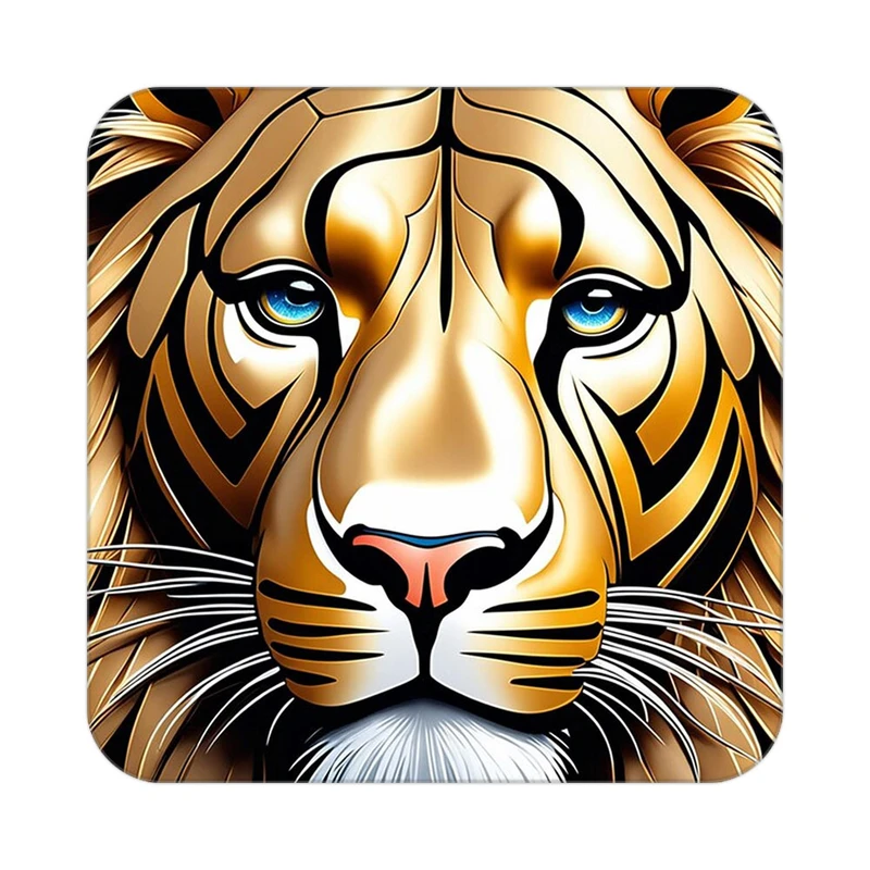 زیر لیوانی کاکتی طرح شیر مدل mp23091