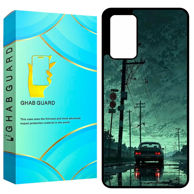 کاور قاب گارد طرح ماشین و جاده مدل GCHPA72 مناسب برای گوشی موبایل سامسونگ Galaxy A72 4G