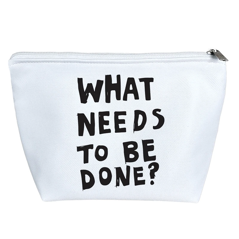 کیف لوازم آرایش دخترانه خندالو مدل What Needs To Be Done? کد 6686