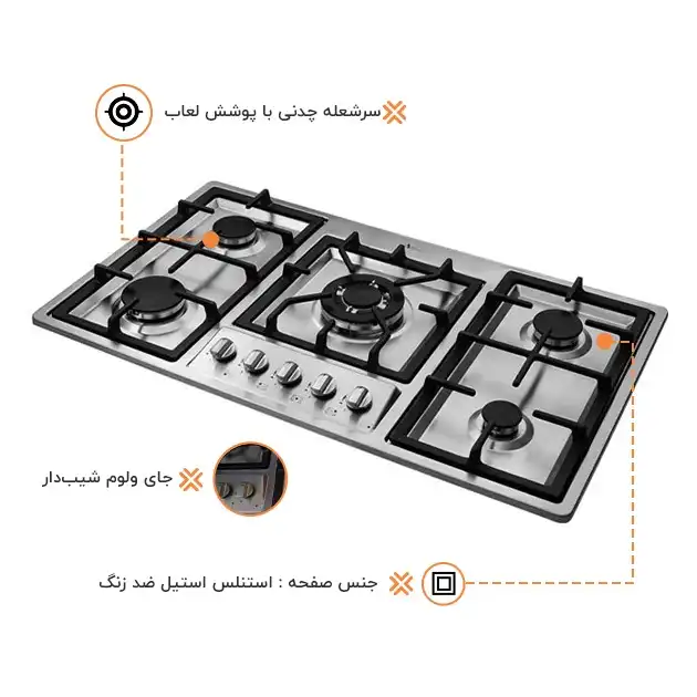 اجاق گاز صفحه ای اخوان مدل GI-135 NP