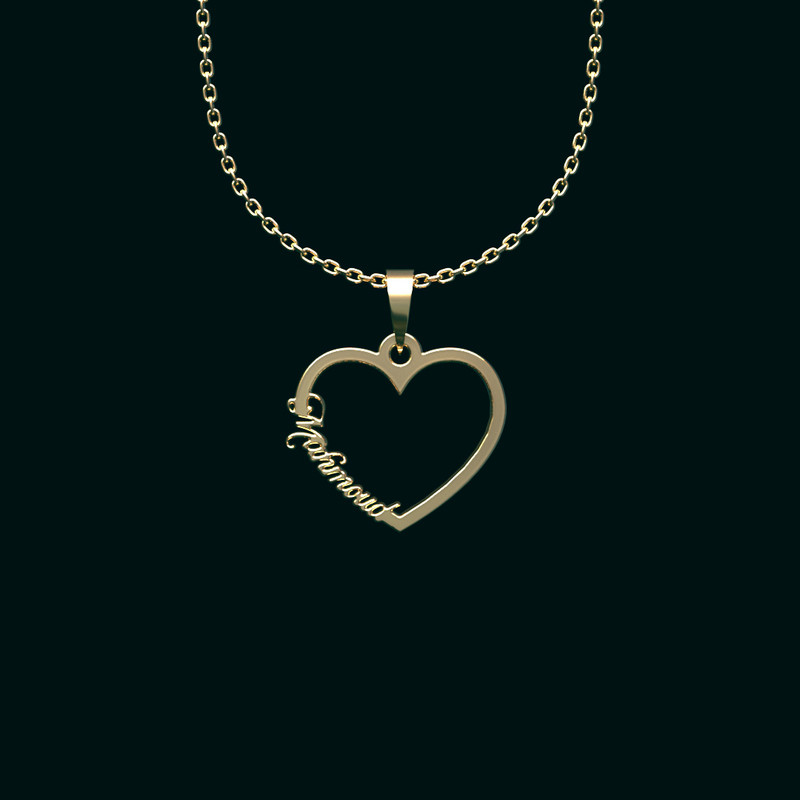 گردنبند طلا 18 عیار زنانه مدوپد مدل اسم محمود Mahmoud کد YY2-1-1206