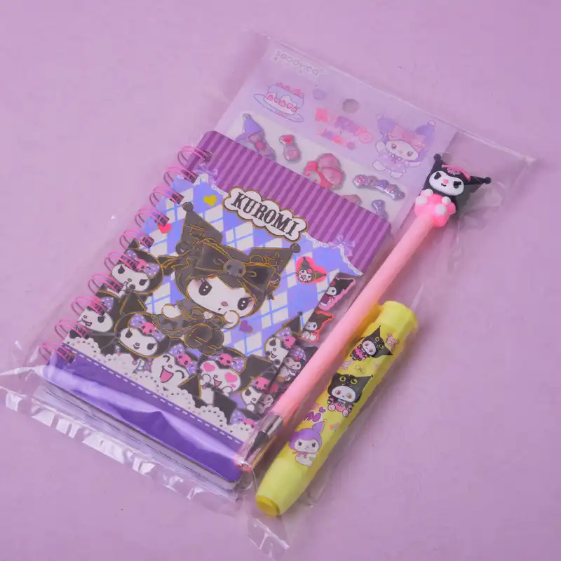 بسته اوازم تحریر مدل کرومی کد 001 مجموعه 5 عددی