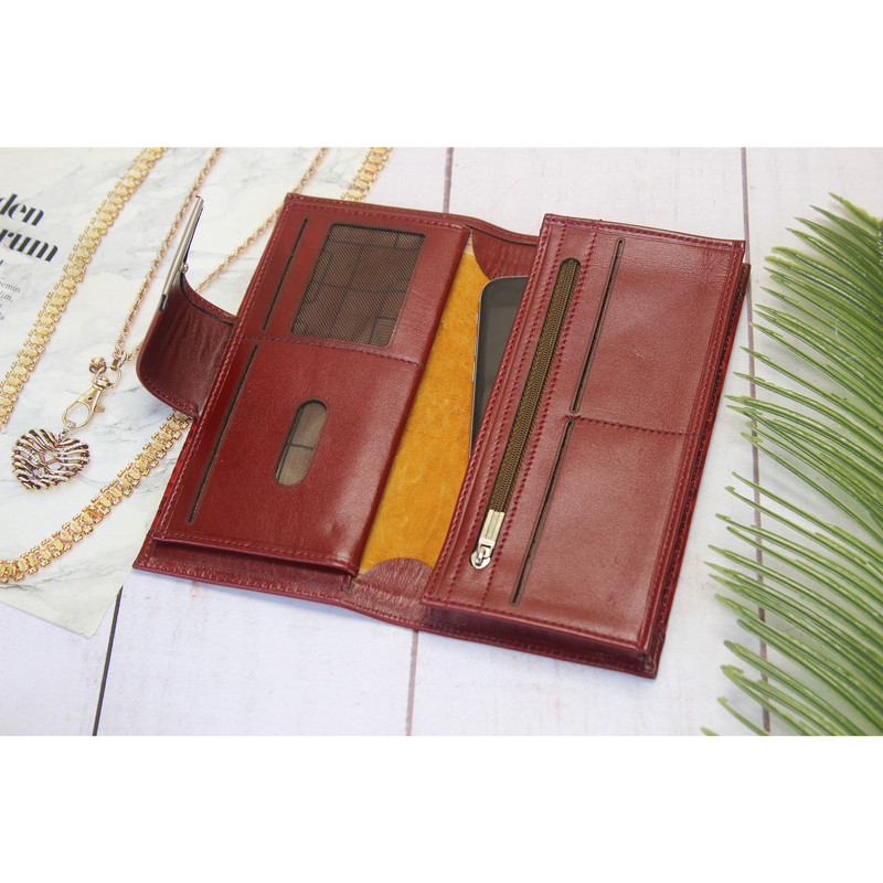 کیف پول زنانه مدل چرم طبیعی کد KZD-086